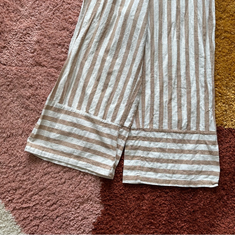 Striped Linen Jumpsuit - Picture 3 of 8